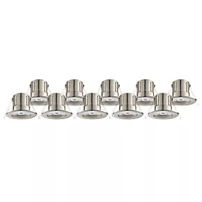 LAP Cosmoseco Fixed Fire Rated LED Downlight Satin Nickel 5.8W 450lm 10 Pack 3 LAP Cosmoseco Fixed Fire Rated LED Downlight Satin Nickel 5.8W 450lm 10 Pack