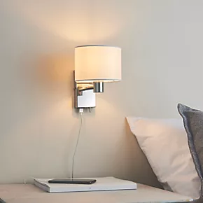 Quay Design Perry Wall Light with USB Chrome 8 Quay Design Perry Wall Light with USB Chrome - Image 6