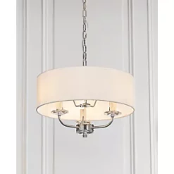 Quay Design Polaris 3-Light Pendant Bright Nickel