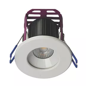 Robus Ramada Fixed Fire Rated LED Downlight White / Brushed Chrome 7W 590lm 3 Robus Ramada Fixed Fire Rated LED Downlight White / Brushed Chrome 7W 590lm