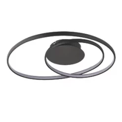 Quay Design Oasis LED Semi-Flush Light Matt Black 18W 490lm 11 Quay Design Oasis LED Semi-Flush Light Matt Black 18W 490lm -Indoor Lighting Sales Store 144VG A3