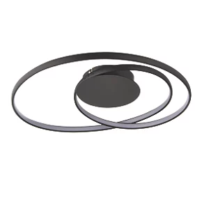 Quay Design Oasis LED Semi-Flush Light Matt Black 18W 490lm 6 Quay Design Oasis LED Semi-Flush Light Matt Black 18W 490lm - Image 4