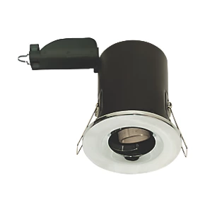 LAP Fixed Fire Rated Downlight Polished Chrome 3 LAP Fixed Fire Rated Downlight Polished Chrome