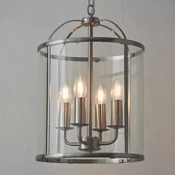 Quay Design Liberty 4-Light Pendant Satin Nickel