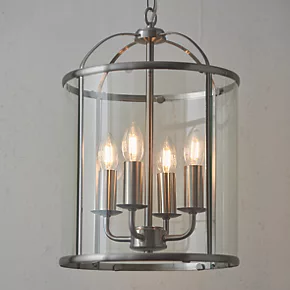 Quay Design Liberty 4-Light Pendant Satin Nickel 3 Quay Design Liberty 4-Light Pendant Satin Nickel