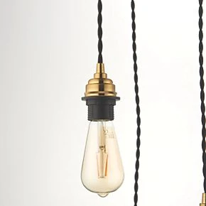 Quay Design Cable Set 3-Light Cable Set Pendant Antique Brass 6 Quay Design Cable Set 3-Light Cable Set Pendant Antique Brass - Image 4