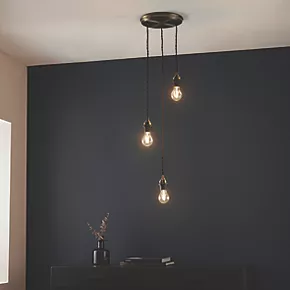 Quay Design Cable Set 3-Light Cable Set Pendant Antique Brass 8 Quay Design Cable Set 3-Light Cable Set Pendant Antique Brass - Image 6