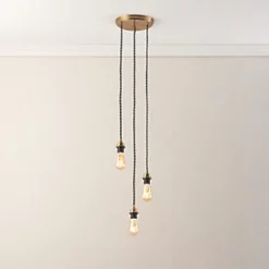 Quay Design Cable Set 3-Light Cable Set Pendant Antique Brass