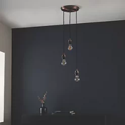 Quay Design Cable Set 3-Light Cable Set Pendant Antique Copper 13 Quay Design Cable Set 3-Light Cable Set Pendant Antique Copper -Indoor Lighting Sales Store 208VG A5