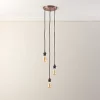 Quay Design Cable Set 3-Light Cable Set Pendant Antique Copper 1 Quay Design Cable Set 3-Light Cable Set Pendant Antique Copper -Indoor Lighting Sales Store 208VG P