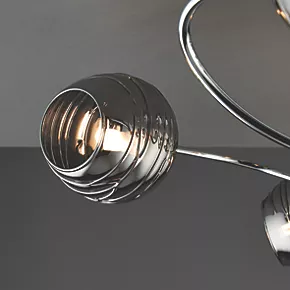 Quay Design Leonie LED 5-Light Semi-Flush Ceiling Light Chrome 10W 200lm 7 Quay Design Leonie LED 5-Light Semi-Flush Ceiling Light Chrome 10W 200lm - Image 5