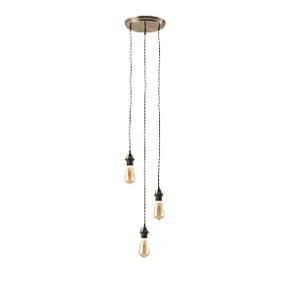 Quay Design Cable Set 3-Light Cable Set Pendant Brushed Bronze 6 Quay Design Cable Set 3-Light Cable Set Pendant Brushed Bronze - Image 4
