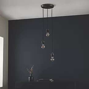 Quay Design Cable Set 3-Light Cable Set Pendant Brushed Bronze 7 Quay Design Cable Set 3-Light Cable Set Pendant Brushed Bronze - Image 5