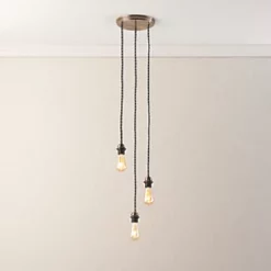 Quay Design Cable Set 3-Light Cable Set Pendant Brushed Bronze 13 Quay Design Cable Set 3-Light Cable Set Pendant Brushed Bronze -Indoor Lighting Sales Store 243VG A5