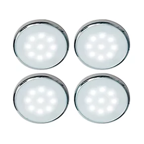 LAP Circo Round LED Disk Cabinet Downlight Chrome 0.45W 100lm 4 Pack 4 LAP Circo Round LED Disk Cabinet Downlight Chrome 0.45W 100lm 4 Pack - Image 2