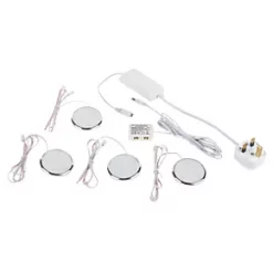 LAP Circo Round LED Disk Cabinet Downlight Chrome 0.45W 100lm 4 Pack 9 LAP Circo Round LED Disk Cabinet Downlight Chrome 0.45W 100lm 4 Pack -Indoor Lighting Sales Store 24907 A2