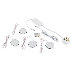 LAP Circo Round LED Disk Cabinet Downlight Chrome 0.45W 100lm 4 Pack 5 LAP Circo Round LED Disk Cabinet Downlight Chrome 0.45W 100lm 4 Pack - Image 3