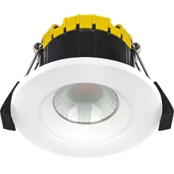 Luceco FType Compact Fixed Cylinder Fire Rated LED Downlight White 6W 480lm