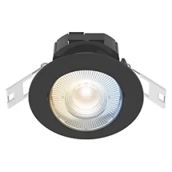 Calex SMD 220-240V 2700-6500K Adjustable Tilting Head LED Smart Downlight With Variable White Light Black 4.9W 345lm