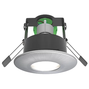 4lite WiZ Connected Fixed Fire Rated LED Smart Downlight Satin Chrome 4.9W 345lm 3 4lite WiZ Connected Fixed Fire Rated LED Smart Downlight Satin Chrome 4.9W 345lm