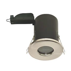 LAP Fixed Fire Rated Downlight Brushed Steel 3 LAP Fixed Fire Rated Downlight Brushed Steel