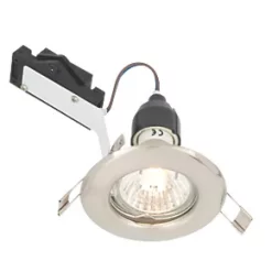 LAP Fixed Mains Voltage Downlight Brushed Chrome