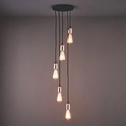 Quay Design Hansen LED 5-Light Pendant Copper 10W 210lm 10 Quay Design Hansen LED 5-Light Pendant Copper 10W 210lm -Indoor Lighting Sales Store 347VH A2