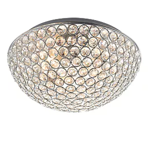 Quay Design Chrystal Bathroom Flush Light Chrome 4 Quay Design Chrystal Bathroom Flush Light Chrome - Image 2