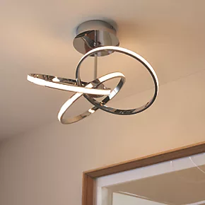 Quay Design Remi LED Semi-Flush Light Chrome 28W 1870lm 8 Quay Design Remi LED Semi-Flush Light Chrome 28W 1870lm - Image 6