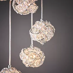 Quay Design Pippa LED 5-Light Cluster Pendant Chrome 140W 200lm -Indoor Lighting Sales Store 381VH A4