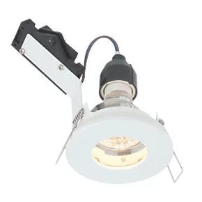 LAP Fixed Bathroom Downlight Gloss White 3 LAP Fixed Bathroom Downlight Gloss White
