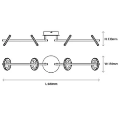 Quay Design Rico LED 4-Light Spotlight Chrome 20W 1160lm 13 Quay Design Rico LED 4-Light Spotlight Chrome 20W 1160lm -Indoor Lighting Sales Store 413VG A5