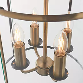 Quay Design Liberty 4-Light Pendant Antique Brass 8 Quay Design Liberty 4-Light Pendant Antique Brass - Image 6