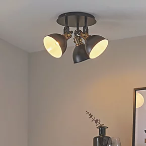 Quay Design Orion Round 3-Light Spotlight Matt Black 3 Quay Design Orion Round 3-Light Spotlight Matt Black