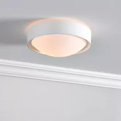 Circular Bathroom Ceiling Light Matt White 9 Circular Bathroom Ceiling Light Matt White -Indoor Lighting Sales Store 43441 A3