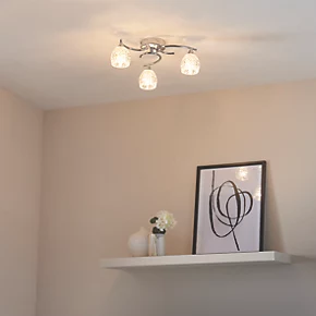 Quay Design Isabella LED 3-Light Flush Ceiling Light Chrome 7.5W 200lm 7 Quay Design Isabella LED 3-Light Flush Ceiling Light Chrome 7.5W 200lm - Image 5