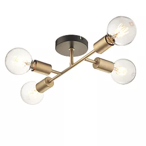 Quay Design Toby Semi-Flush Light Matt Dark Soft Gold 4 Quay Design Toby Semi-Flush Light Matt Dark Soft Gold - Image 2