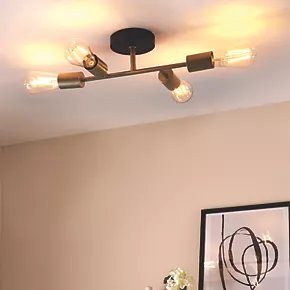 Quay Design Toby Semi-Flush Light Matt Dark Soft Gold 3 Quay Design Toby Semi-Flush Light Matt Dark Soft Gold