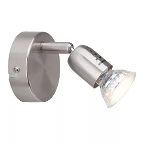 Brilliant Loona LED Wall Light Satin Chrome 3W 240lm 3 Brilliant Loona LED Wall Light Satin Chrome 3W 240lm