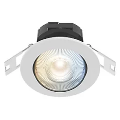 Calex SMD 220-240V 2700-6500K Adjustable Tilting Head LED Smart Downlight With Variable White Light White 4.9W 345lm 3 Pack