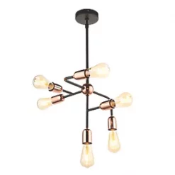 Quay Design Hansen LED 6-Light Fixed Multi-Arm Pendant Copper 12W 210lm 9 Quay Design Hansen LED 6-Light Fixed Multi-Arm Pendant Copper 12W 210lm -Indoor Lighting Sales Store 466VH A1