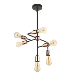 Quay Design Hansen LED 6-Light Fixed Multi-Arm Pendant Copper 12W 210lm 11 Quay Design Hansen LED 6-Light Fixed Multi-Arm Pendant Copper 12W 210lm -Indoor Lighting Sales Store 466VH A3