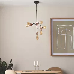 Quay Design Hansen LED 6-Light Fixed Multi-Arm Pendant Copper 12W 210lm 13 Quay Design Hansen LED 6-Light Fixed Multi-Arm Pendant Copper 12W 210lm -Indoor Lighting Sales Store 466VH A5