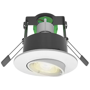4lite WiZ Connected Adjustable Fire Rated LED Smart Downlight Matt White 4.9W 345lm 3 4lite WiZ Connected Adjustable Fire Rated LED Smart Downlight Matt White 4.9W 345lm