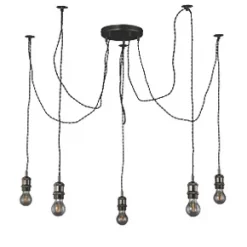Quay Design Denver 5-Light Pendant Brushed Bronze 11 Quay Design Denver 5-Light Pendant Brushed Bronze -Indoor Lighting Sales Store 467VG A3
