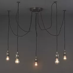 Quay Design Denver 5-Light Pendant Brushed Bronze