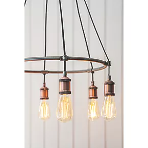 Quay Design Stafford LED Pendant Light Aged Pewter 12W 210lm 6 Quay Design Stafford LED Pendant Light Aged Pewter 12W 210lm - Image 4