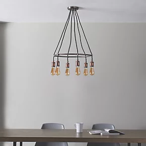 Quay Design Stafford LED Pendant Light Aged Pewter 12W 210lm 8 Quay Design Stafford LED Pendant Light Aged Pewter 12W 210lm - Image 6