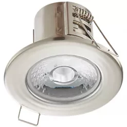 LAP CosmosEco Fixed Fire Rated LED Downlight Satin Nickel 5.5W 500lm 7 LAP CosmosEco Fixed Fire Rated LED Downlight Satin Nickel 5.5W 500lm -Indoor Lighting Sales Store 476GX A1