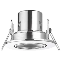 LAP Cosmoseco Tilt Fire Rated LED Downlight Chrome 5.8W 450lm